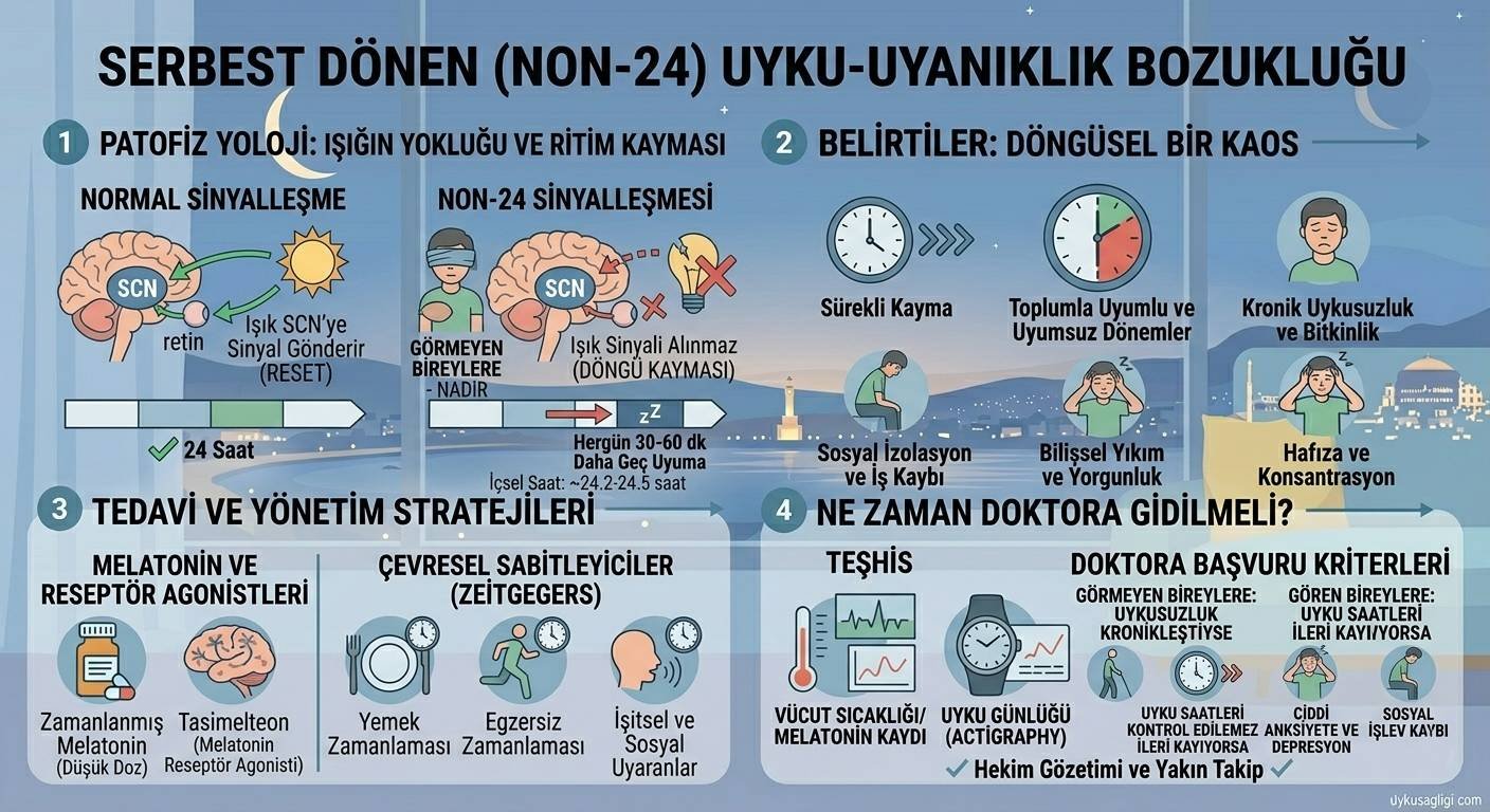 Serbest Dönen (Non-24) Uyku-Uyanıklık Bozukluğu nedir ve nasıl tedavi edilir?